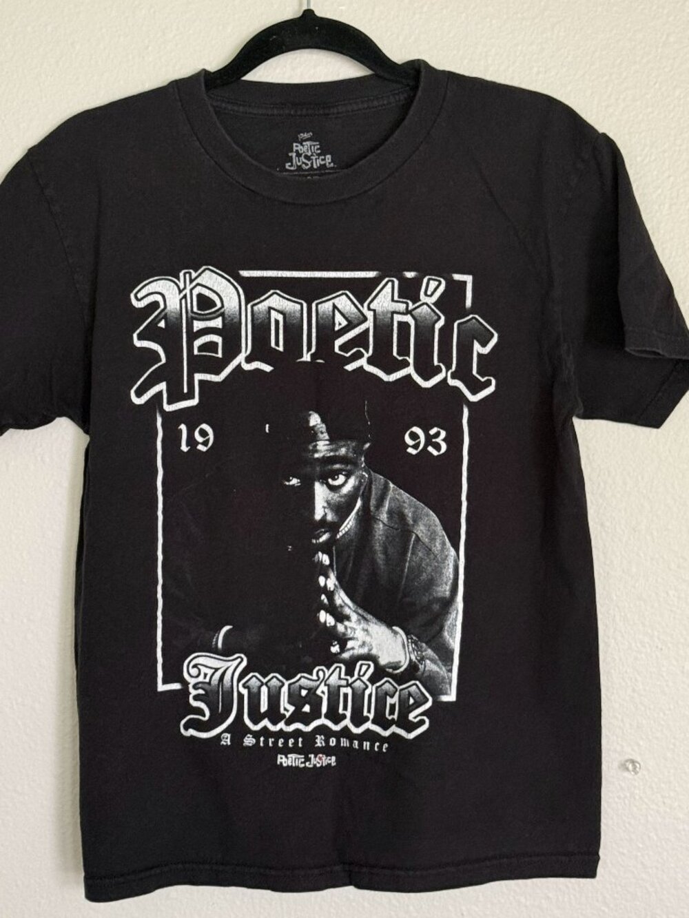 Official Poetic Justice Tupac Shakur Graphic T Shirt Mens Small Philcos Black